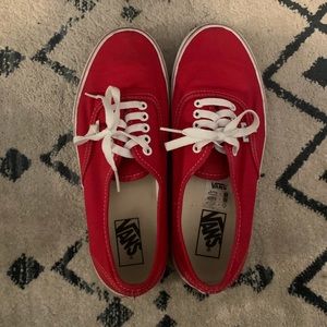 Vans Authentic Men’s Size 9 Red Good Condition